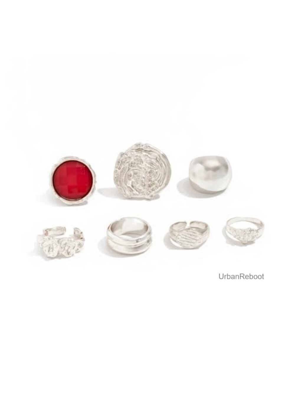 Resin Pleated Stacking Rings Set, Adjustable Statement Jewelry for Women